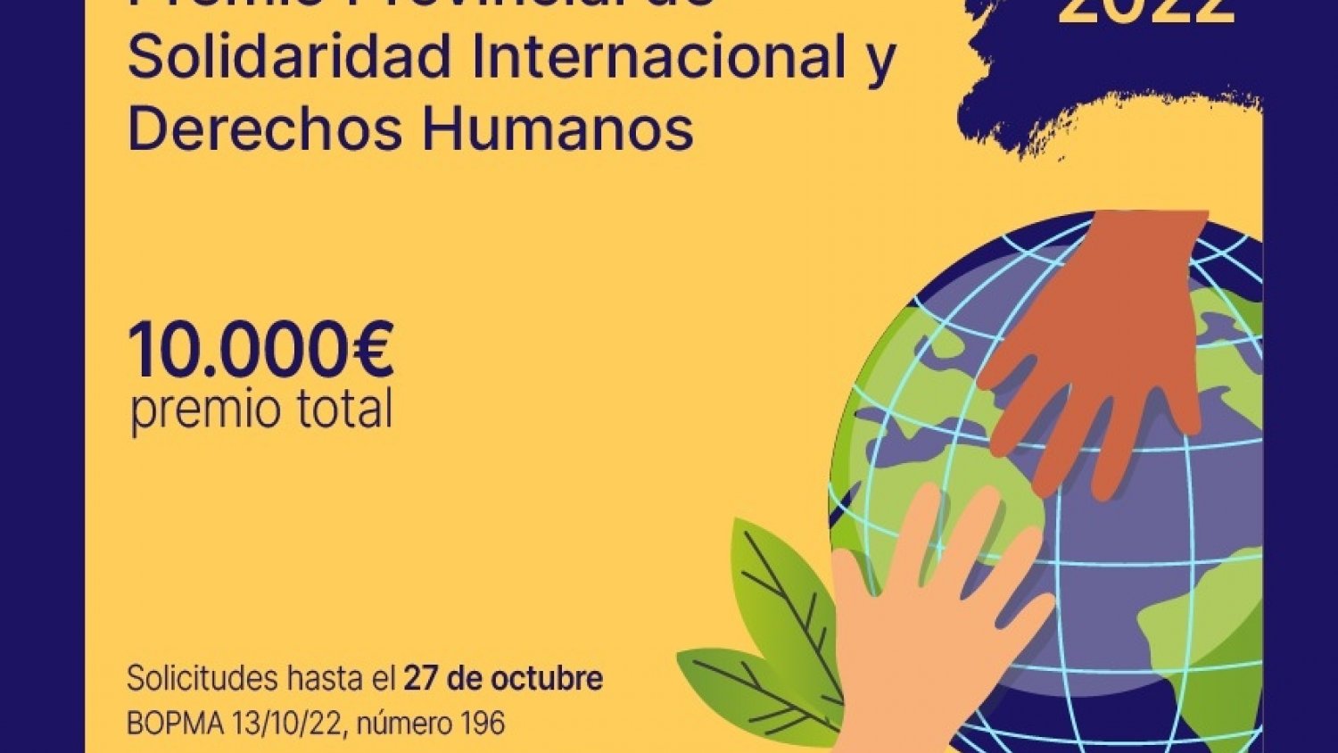 Diputación publica la convocatoria 2022 del Premio Provincial de Solidaridad Internacional y Derechos Humanos