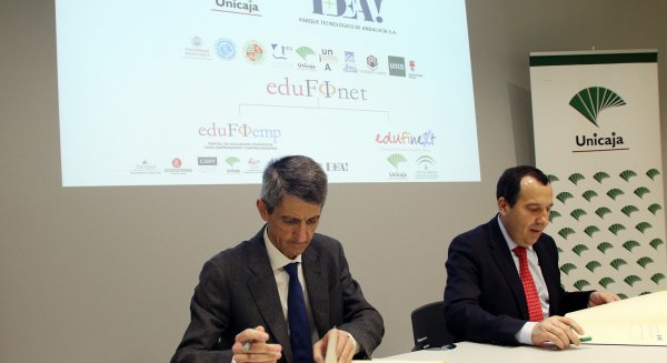 Unicaja y el parque tecnológico de Andalucía acuerdan impulsar programas de educación financiera