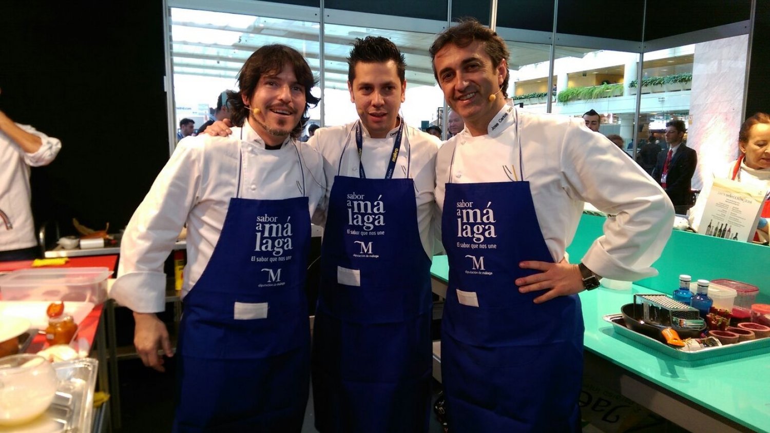 Los chefs Sergio Garrido, José Carlos García y Diego Gallegos ofrecen un showcooking con ‘Sabor a Málaga’