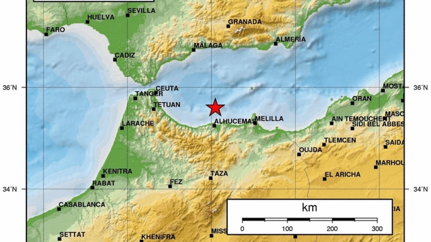 Málaga siente un terremoto de 4,9 grados con epicentro en el mar de Alborán