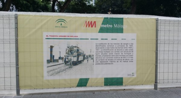 La Junta instala en la Alameda una exposición sobre el antiguo tranvía de Málaga