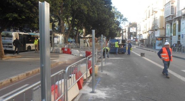 La obra del metro ocupa la Alameda Principal y el Puente de Tetuán para iniciar la ejecución de la infraestructura