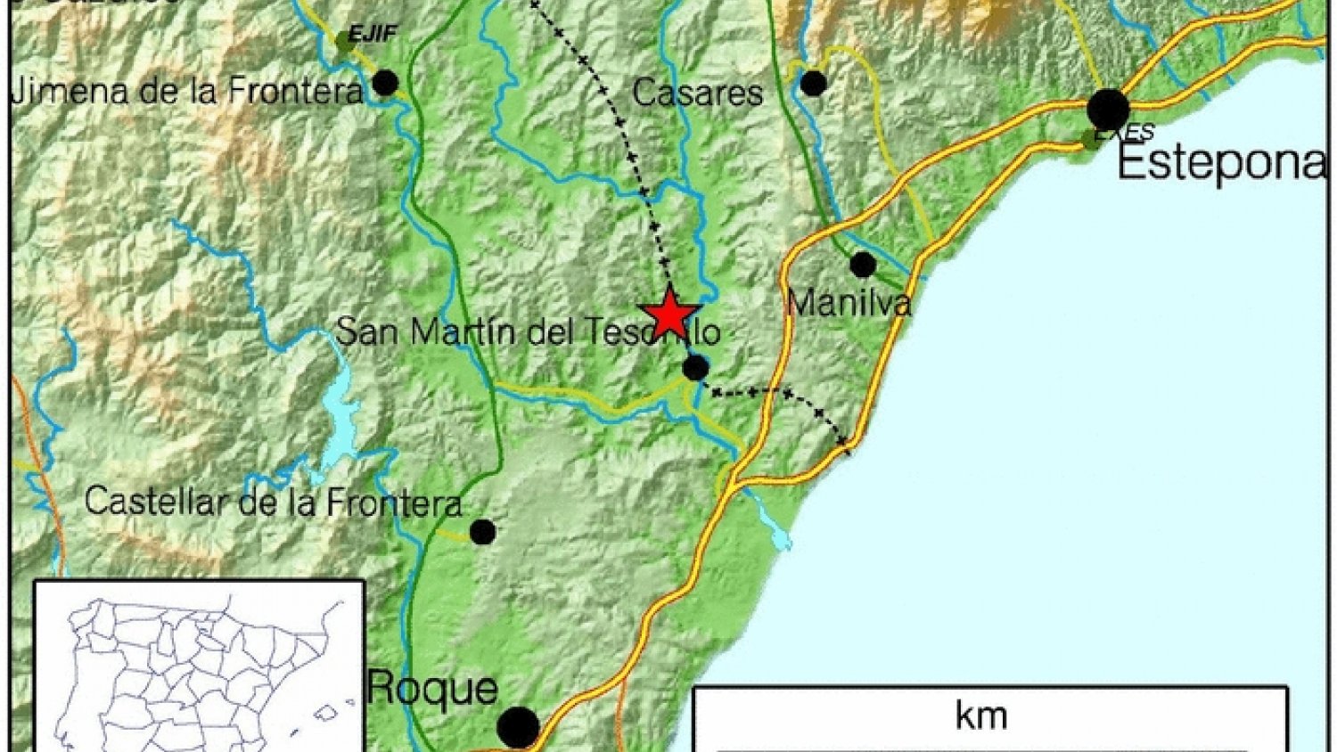 Sentido levemente un temblor en Manilva