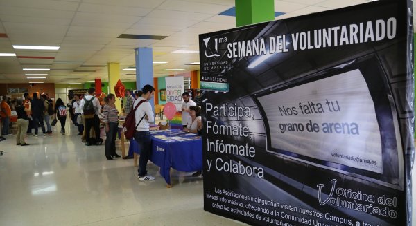 Más de 40 asociaciones estarán presentes en la semana del voluntariado de la UMA