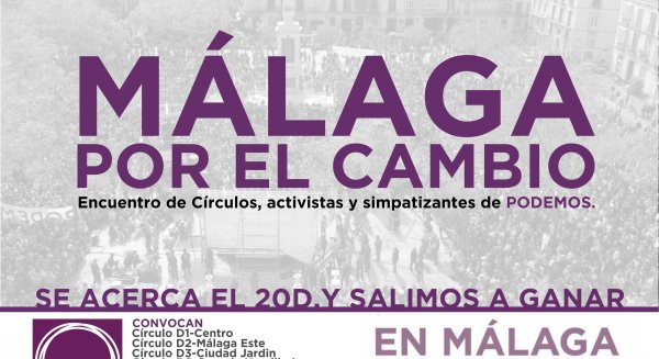 Los círculos de Podemos Málaga dan por cerradas las diferencias internas para encarar las elecciones generales