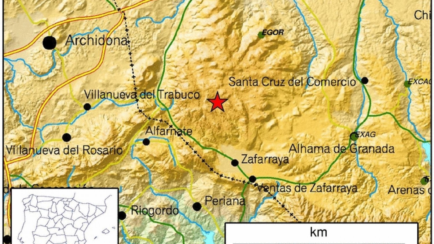 Sentido en Málaga un seísmo de magnitud 3,4 grados