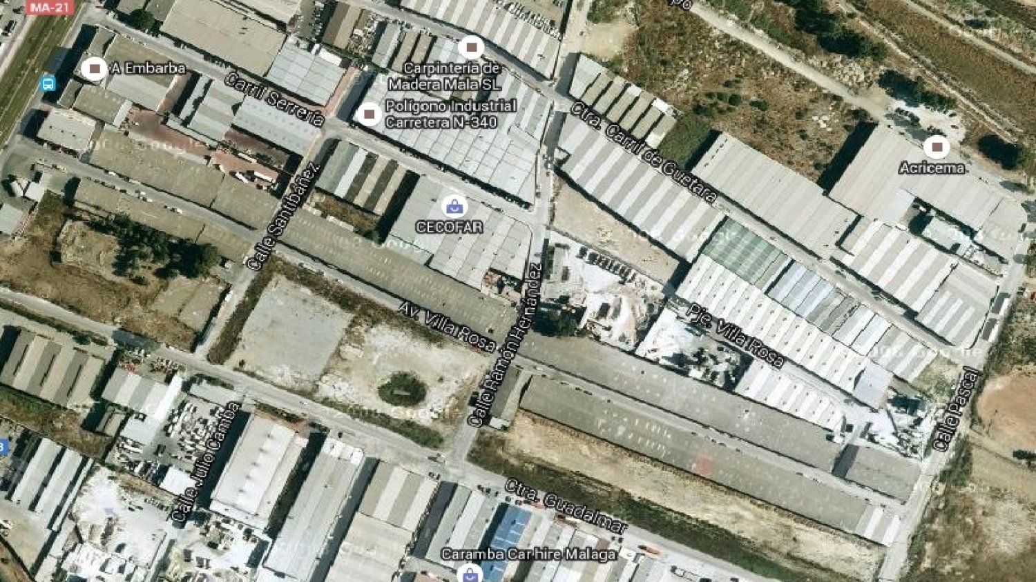 Empresas de transporte advierten de que la remodelación del polígono industrial Villarosa dificulta el acceso y los aparcamientos