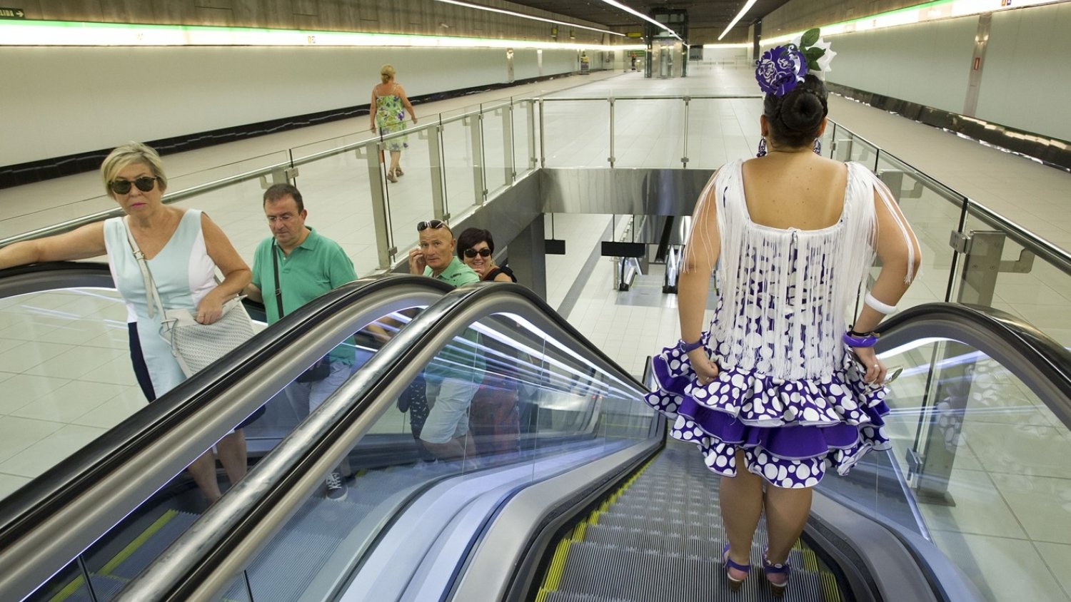 El metro de Málaga transporta un total de 97.602 pasajeros durante la semana de la Feria
