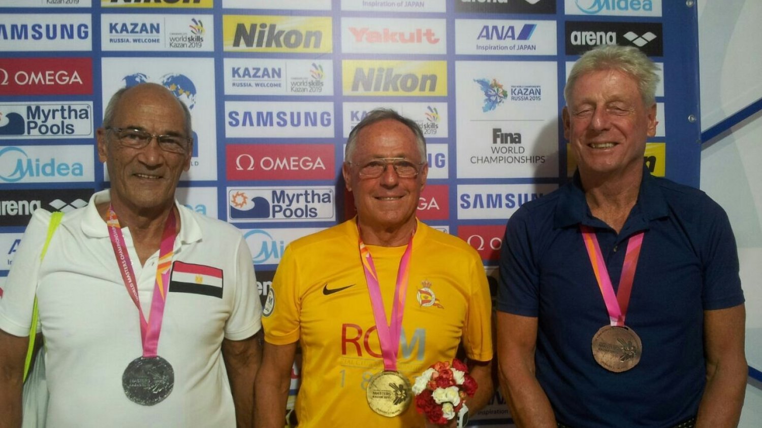 Triplete del nadador Joaquín Canales en el Mundial Máster de Kazán