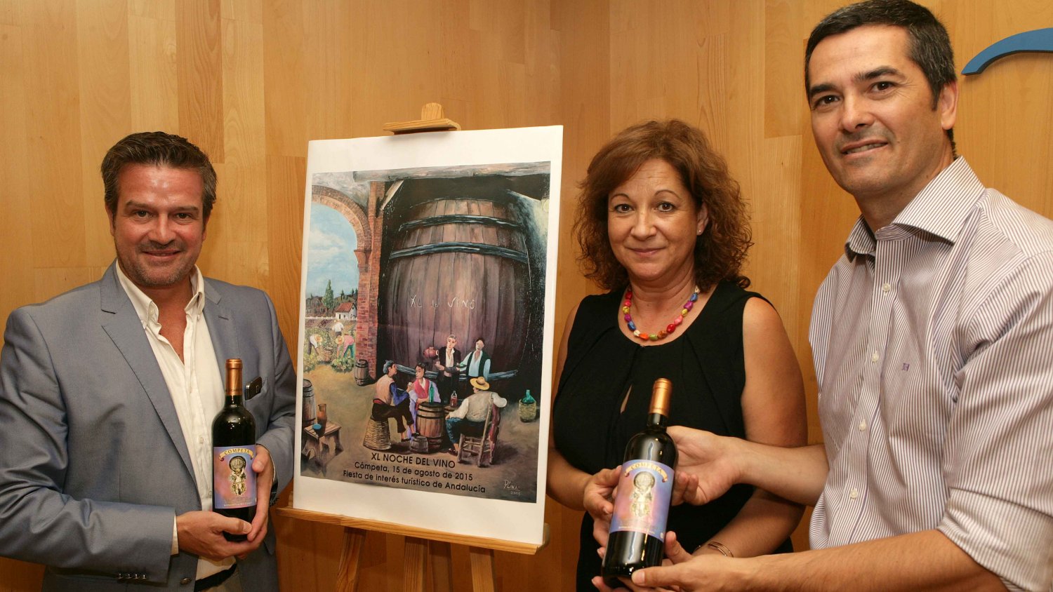 El pintor Antonio Montiel, pregonero de la Noche del Vino de Cómpeta