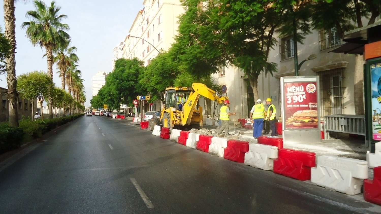 Comienzan las obras del desvío de tráfico por el Muelle de Heredia por las obras del metro