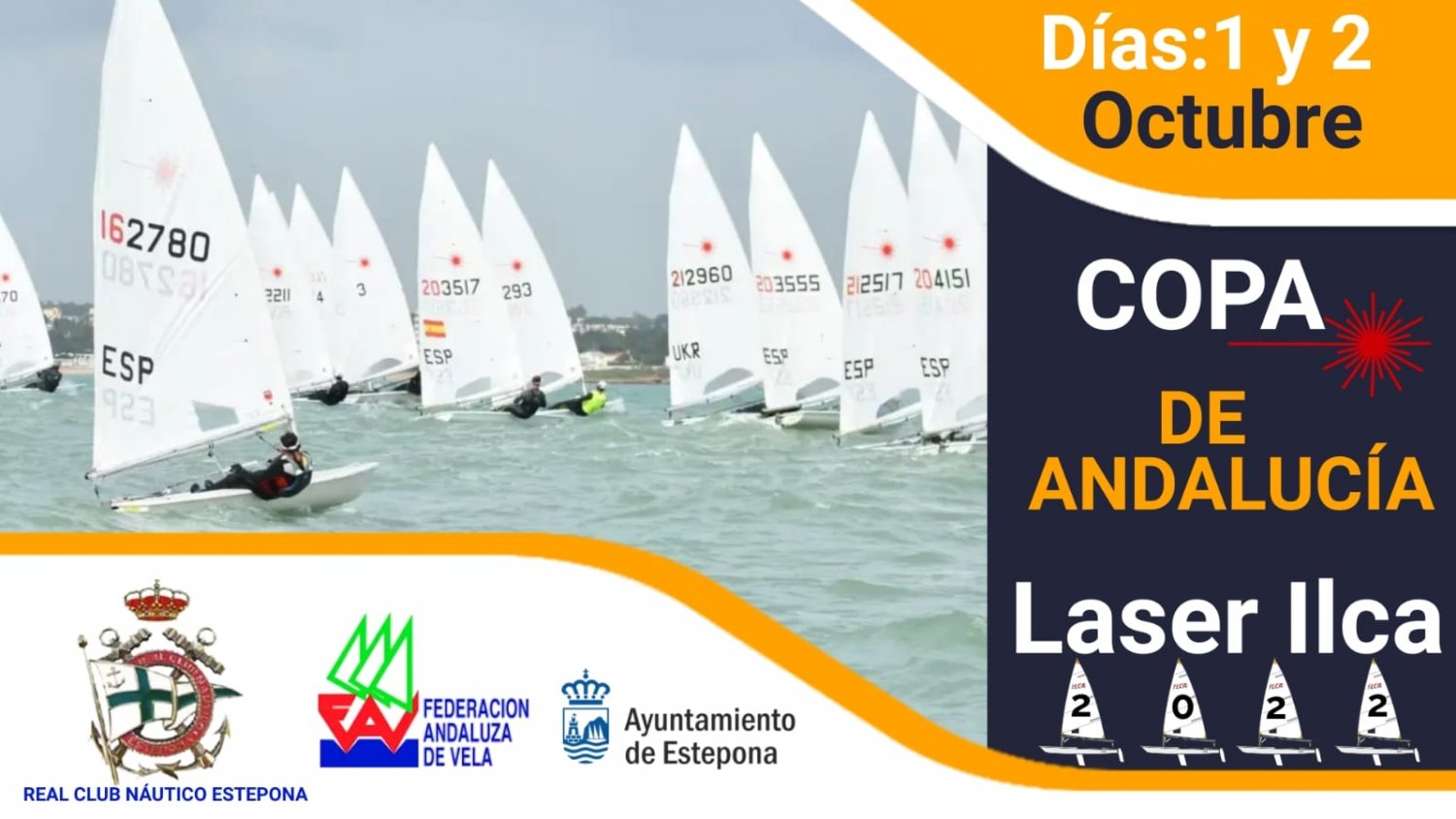 Estepona acoge este fin de semana la Copa de Andalucía de Vela Laser Ilca