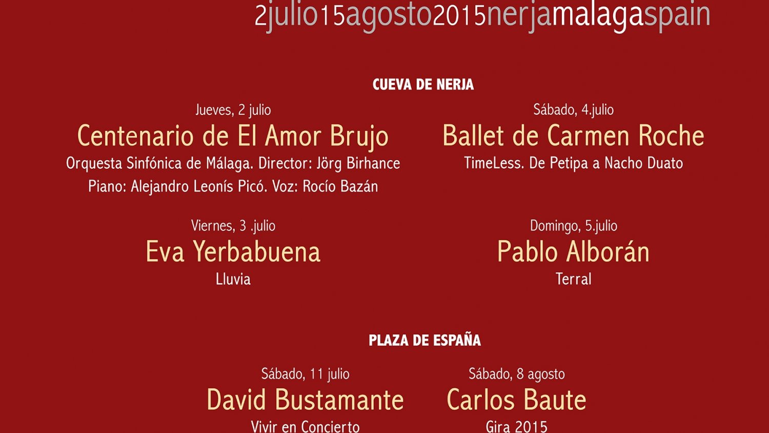 José Mercé repasa sus ‘40 años de cante’ en el Festival de la Cueva de Nerja