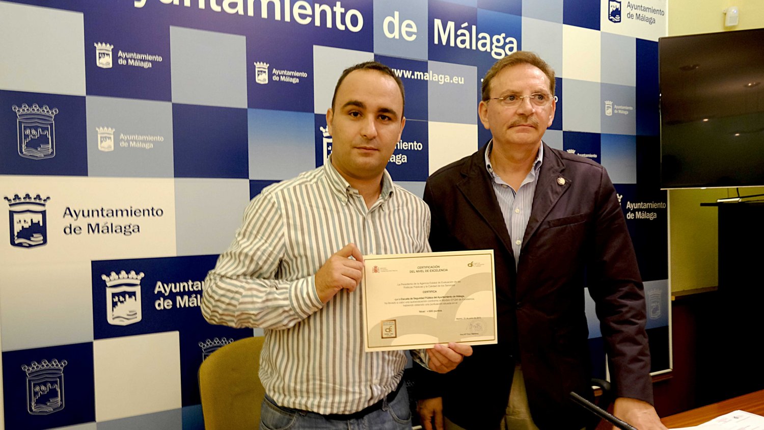 La Escuela de Seguridad del Ayuntamiento obtiene el sello de oro a la excelencia