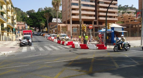 La Junta inicia los trabajos de desvío alternativos de tráfico por las obras del metro de Málaga en centro histórico