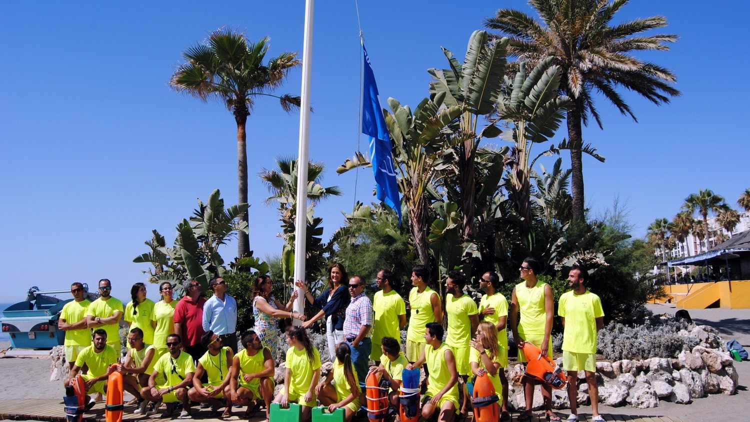Las playas de El Padrón, La Rada, el Cristo y El Saladillo de Estepona cuentan ya con sus 'banderas azules'