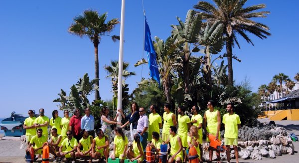 Las playas de El Padrón, La Rada, el Cristo y El Saladillo de Estepona cuentan ya con sus 'banderas azules'