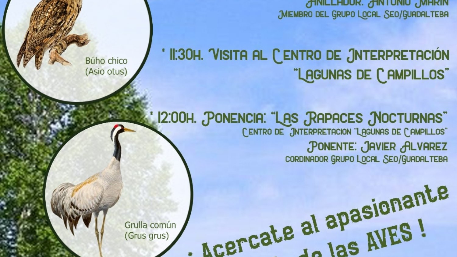 Campillos celebra el Día de las Aves el próximo 2 de octubre