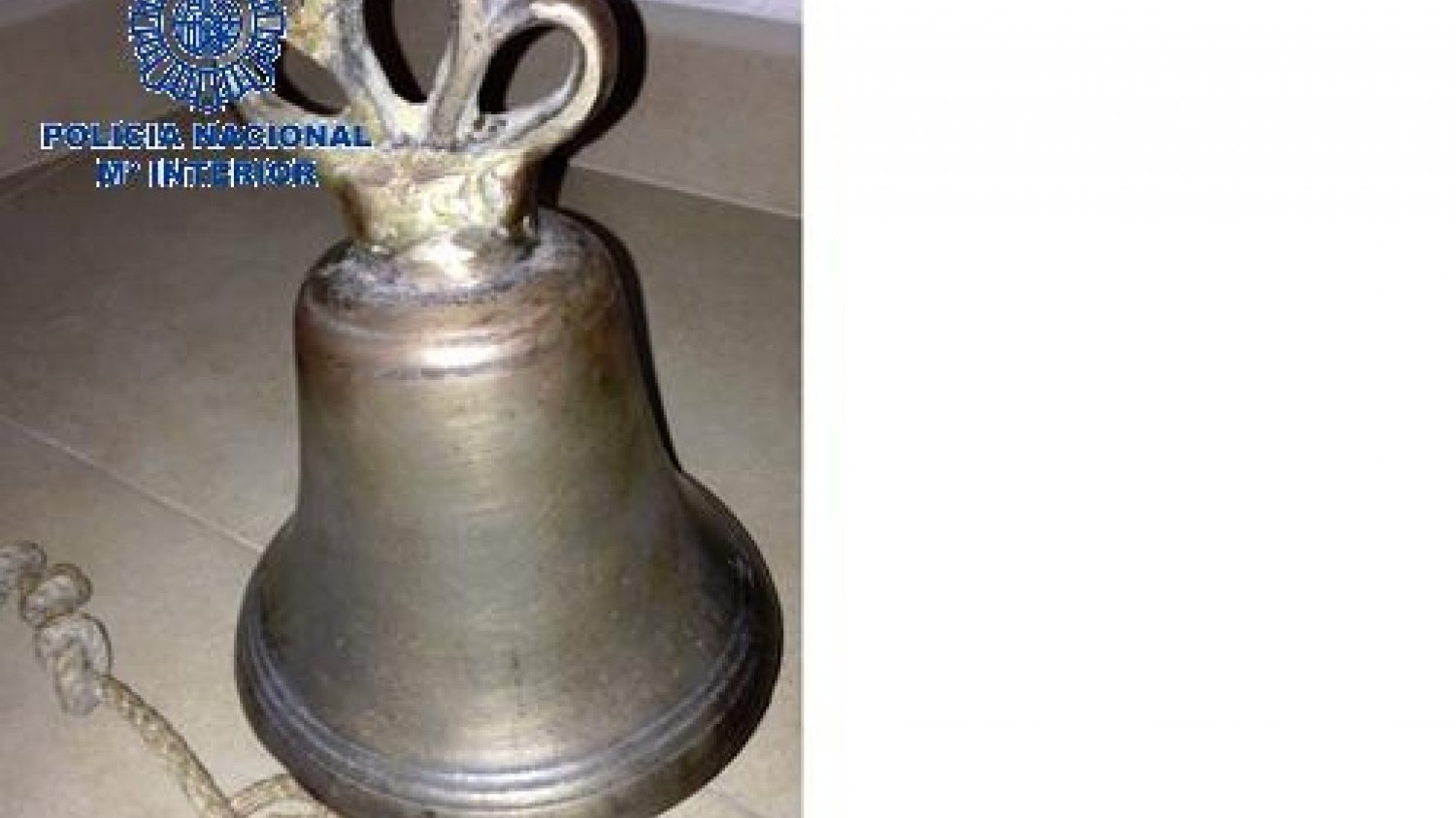 Detienen a dos personas por robar una campana del interior de una iglesia