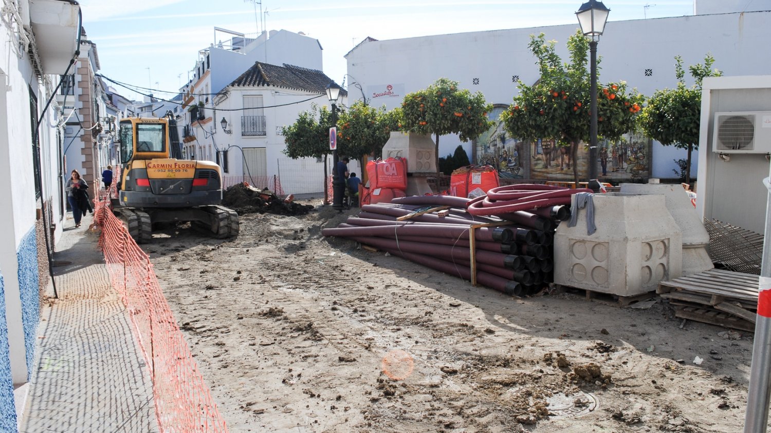 Las obras de la calle Casares en Estepona entran en su recta final