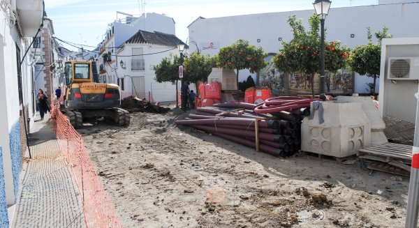 Las obras de la calle Casares en Estepona entran en su recta final