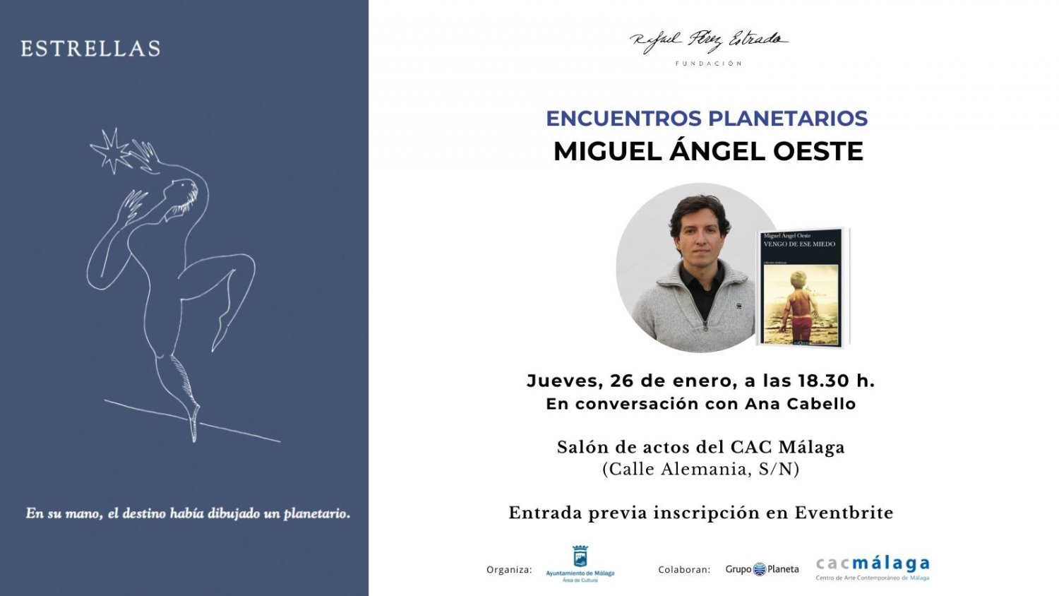 Miguel Ángel Oeste, protagonista del Encuentro Planetario de la Fundación Rafael Pérez Estrada