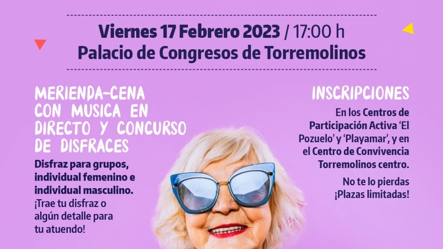 Una gran fiesta para los mayores dará comienzo al Carnaval de Torremolinos