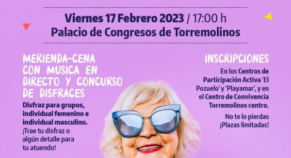 Una gran fiesta para los mayores dará comienzo al Carnaval de Torremolinos