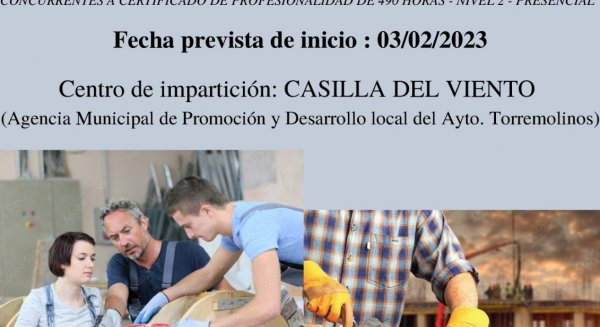 Torremolinos oferta un curso gratuito de ‘Fábrica de Albañilería’ dirigido a personas desempleadas