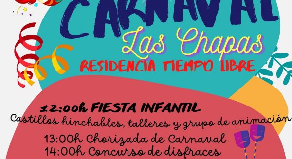 Las Chapas celebrará el Carnaval en la Residencia de Tiempo Libre