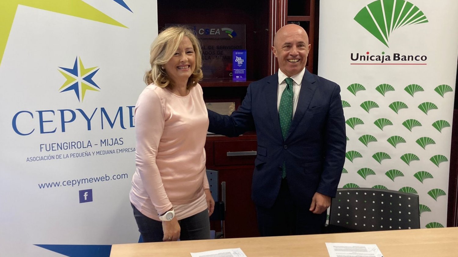 Unicaja Banco colabora con Cepyme para apoyar a las pequeñas y medianas empresas de Fuengirola y Mijas