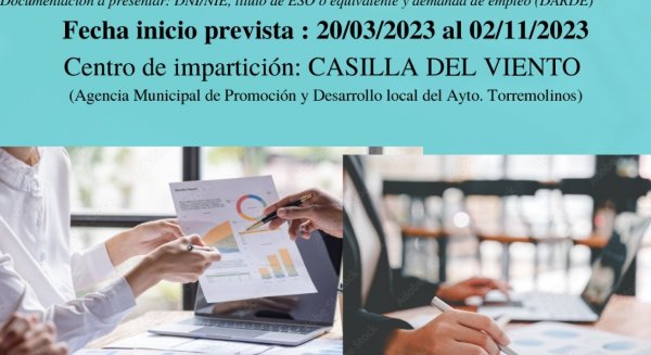 Torremolinos abre el plazo de solicitud para cursos de formación dirigidos a personas desempledas