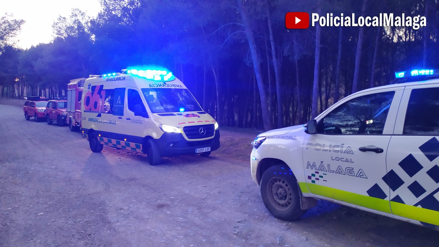 La Policía Local rescata una mujer accidentada en los Montes de Málaga