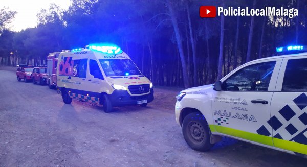 La Policía Local rescata una mujer accidentada en los Montes de Málaga