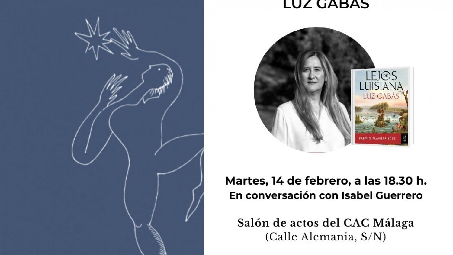Luz Gabás recala en Málaga por primera vez tras obtener el Premio Planeta 2022