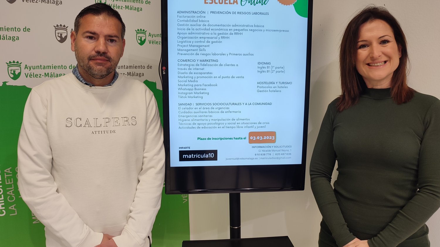 Vélez-Málaga presenta nuevo programación de cursos online para favorecer la inserción laboral