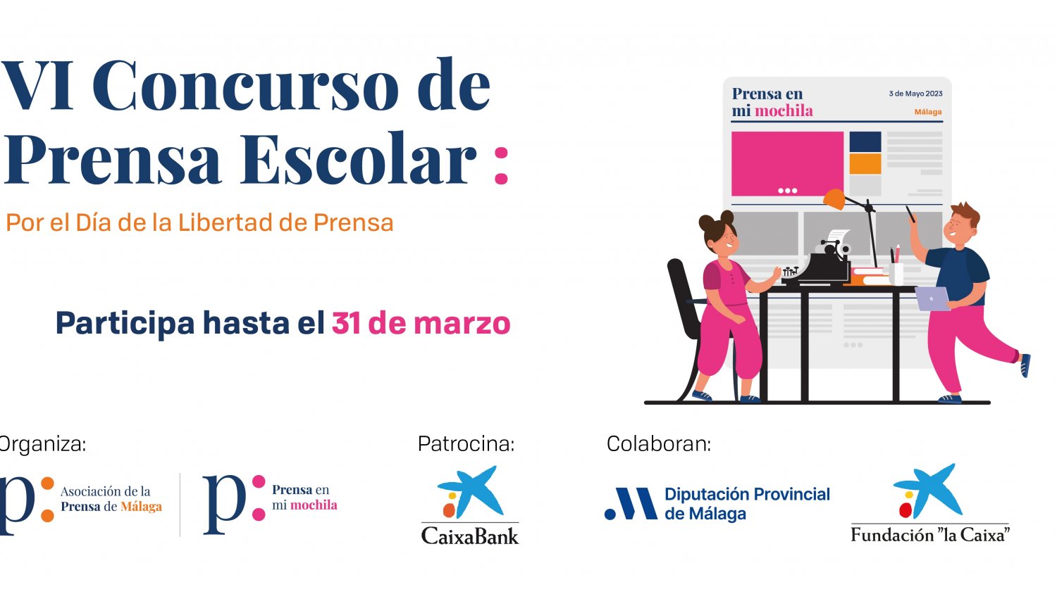 El VI Concurso de la Prensa Escolar busca a los mejores reporteros de las aulas malagueñas
