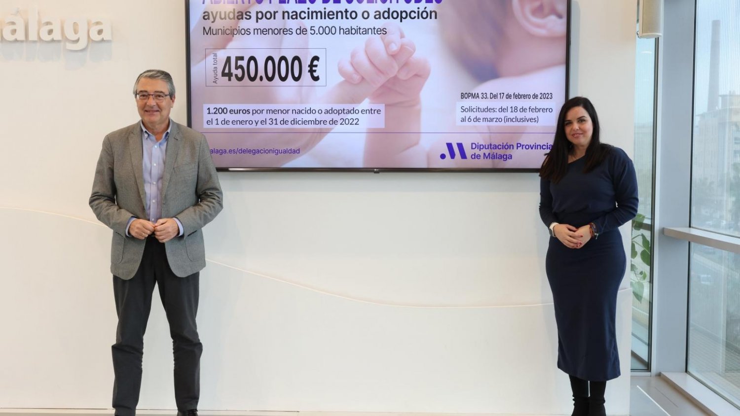 Diputación destina 450.000 euros a nuevas ayudas para el 'cheque bebé' para casi 400 familias