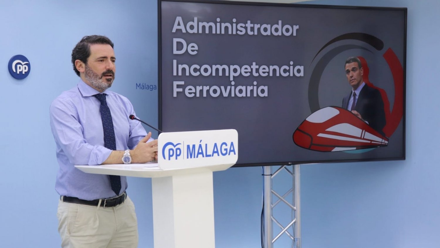 PP: “Málaga es una de las grandes damnificadas por la incompetencia de Sánchez en materia ferroviaria” 