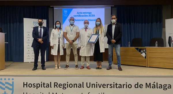 Ginecología y Obstetricia del Hospital Regional recibe la certificación de la Agencia de Calidad Sanitaria de Andalucía
