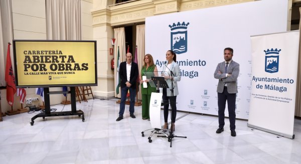 Málaga destina 5.000 euros a subvenciones para comerciantes y hosteleros de Carretería afectados por las obras de renovación