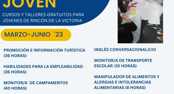 Rincón de la Victoria presenta una nueva Oferta Formativa de cursos gratuitos con 144 plazas 
