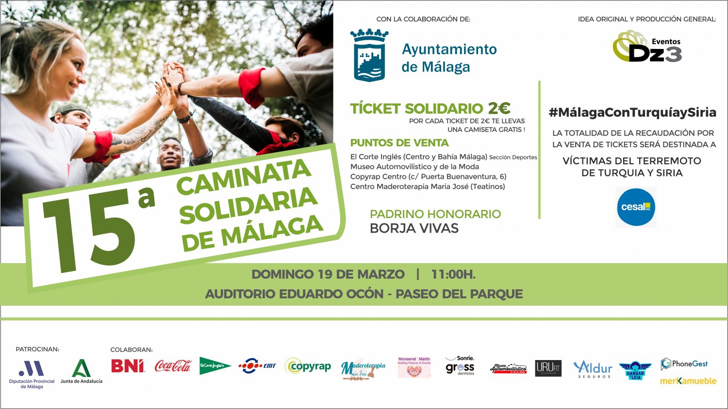 La XV Caminata Solidaria recaudará fondos para las víctimas del terremoto en Siria y Turquía
