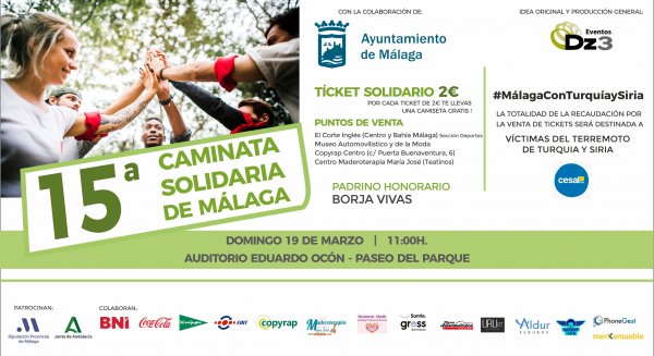 La XV Caminata Solidaria recaudará fondos para las víctimas del terremoto en Siria y Turquía