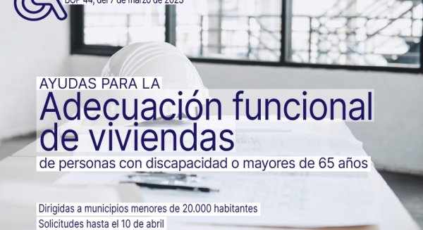 Diputación abre el plazo de solicitud de ayudas para adaptar viviendas a mayores de 65 años