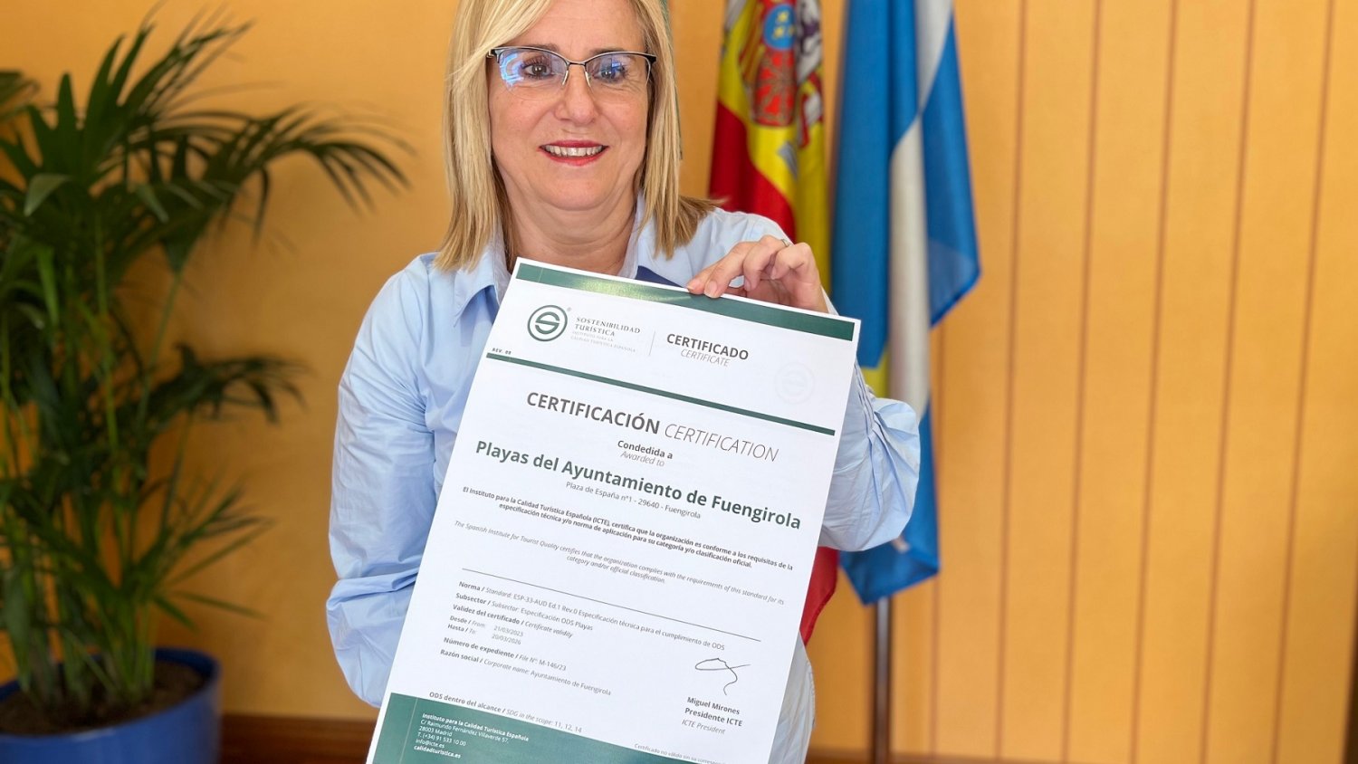 Fuengirola logra el certificado ‘S de Sostenibilidad’ en la totalidad de sus playas