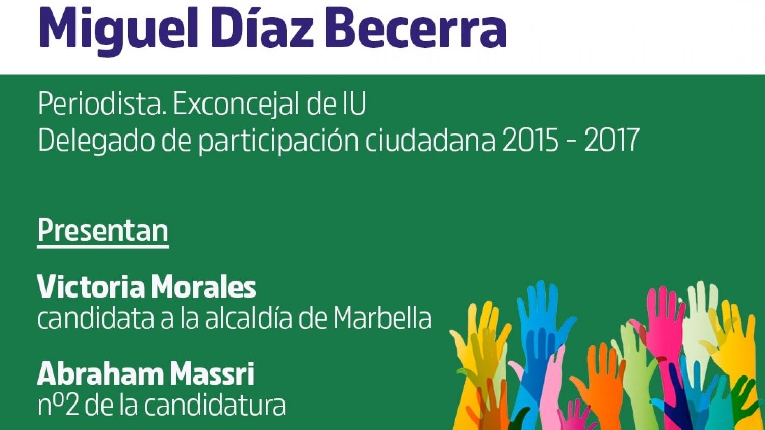 La confluencia de izquierdas de Marbella convoca un acto sobre medidas anticorrupción