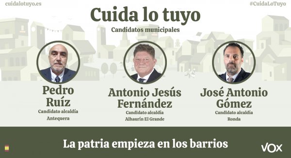 Vox presenta a los candidatos a la alcaldía de Antequera, Alhaurín el Grande y Ronda