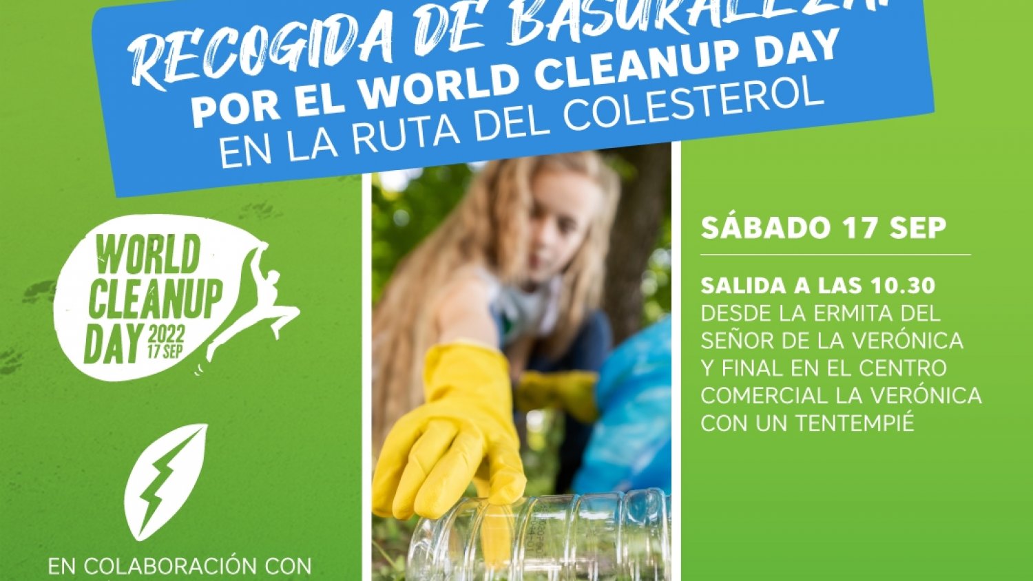 La Verónica se suma al World Cleanup Day con una jornada de limpieza de la Ruta del Colesterol