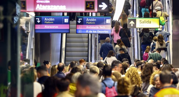 Metro de Málaga rebasa con su llegada al centro el medio millón de viajeros en Semana Santa 